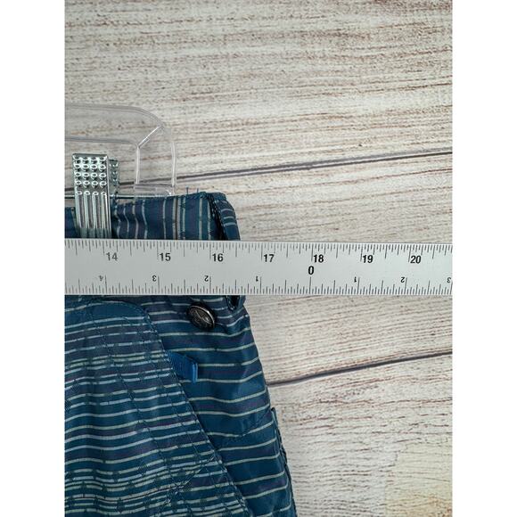 Burton DryRide Stripe Print Cargo Snowboard Pants Womens Medium Turquoise Blue - Picture 11 of 13